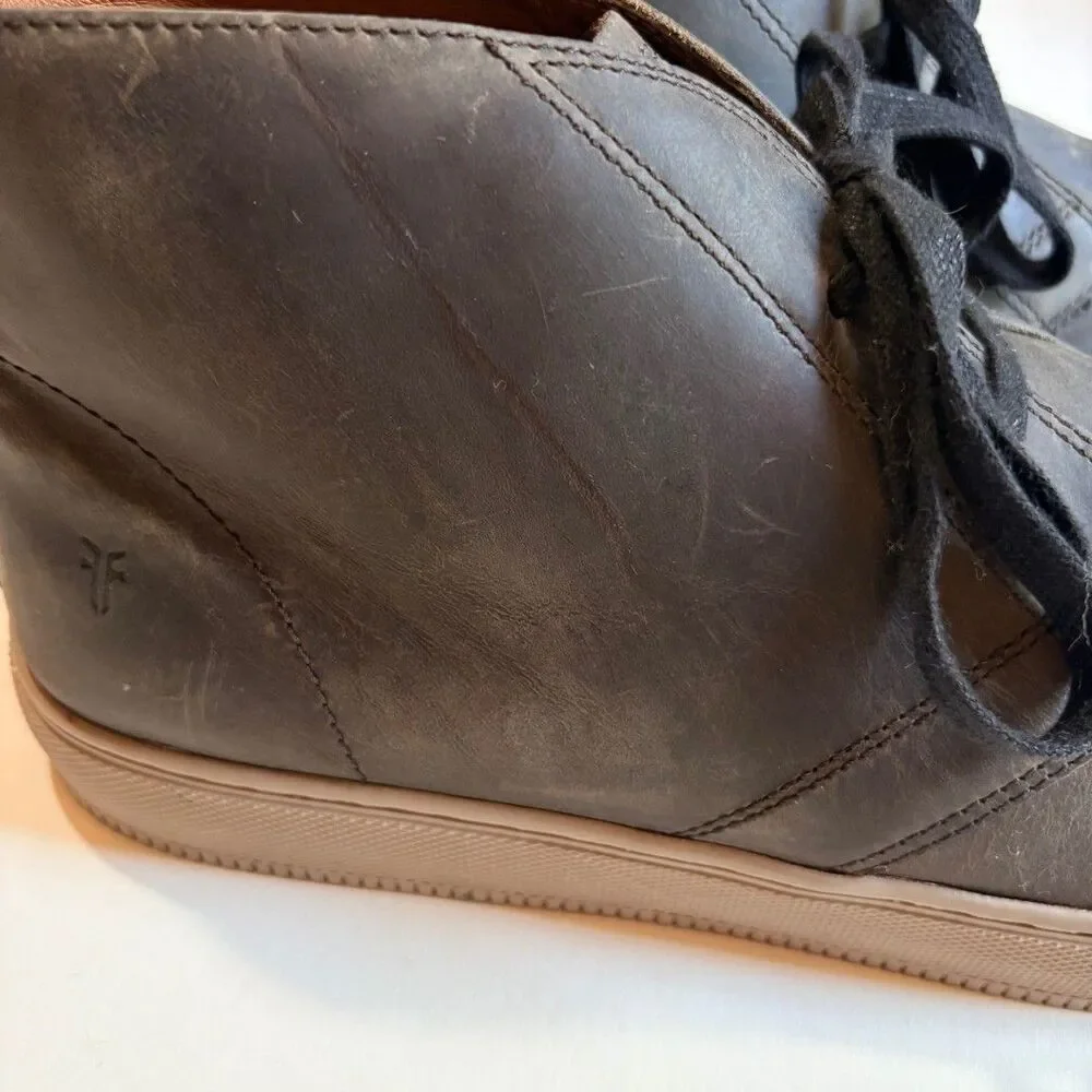 Frye Astor Chukka Boots 11.5 Black Leather High Top Business Casual Sneakers - Picture 8 of 8